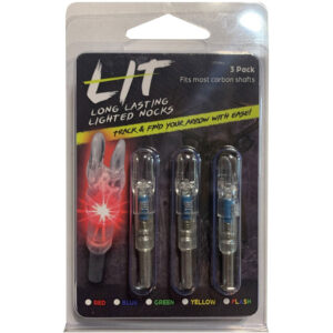 Flex Fletch LIT Lighted Arrow Nocks .204 Red 3 pk.