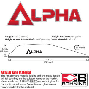 Bohning Alpha Vanes Purple 100 pk.