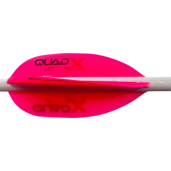 1006303_1 Flex Fletch Quad X Vanes Flo Red 50 pk.