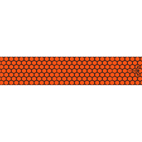 1006471_1 White Water Archery Honeycomb Fade Arrow Wraps Open Flo Orange 5 in. x 1.125 in. 15 pk.
