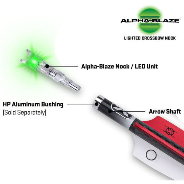 1006651_2 TenPoint Pro Elite 400 Lighted Carbon Arrows 20 in. Alpha Blaze Nocks 3 pk.