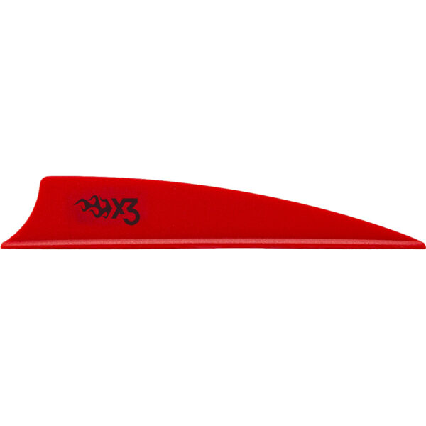 1006720_1 Bohning X3 Vanes Shield Cut 3 in. Red 36 pk.