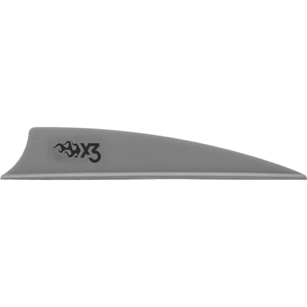 1006722_1 Bohning X3 Vanes Shield Cut 3 in. Silver 36 pk.