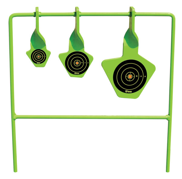 101168 SME SMEST22 Spinning Target Rimfire Pistol/Rifle Steel Black/Green Bullseye Illustration Impact Enhancement Motion