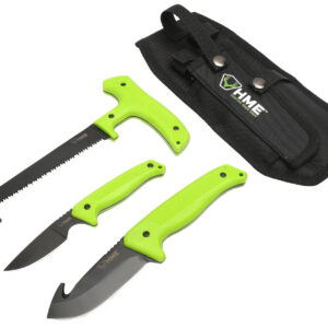HME KN3PFK 3-Piece Field Kit — 420HC Blades, Green Handles