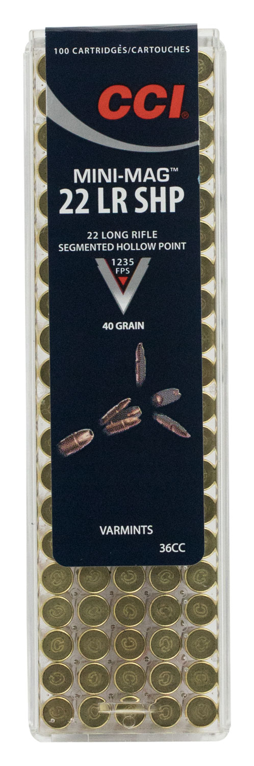 CCI Mini-Mag .22 LR 40gr Segmented Hollow Point 100rd