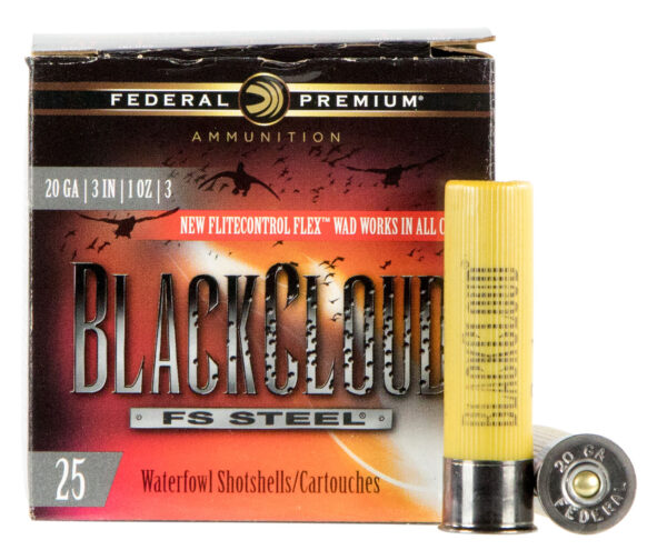 101723 Federal Premium Black Cloud 20GA 3″ 1 oz #3 Steel 25rd