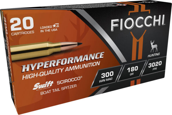 102225 Fiocchi 300 Win Mag 180 gr Scirocco II — 20rd Box