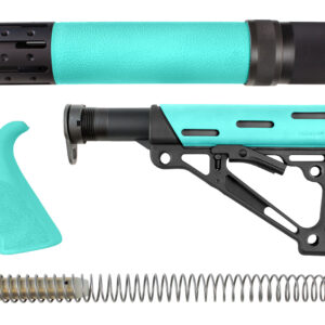 Hogue 13478 OverMolded 3-Piece AR-15 Kit — Collapsible (Aqua)