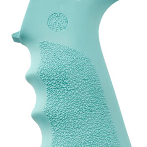 Hogue OverMolded Beavertail Grip — Aqua Blue, AR-15