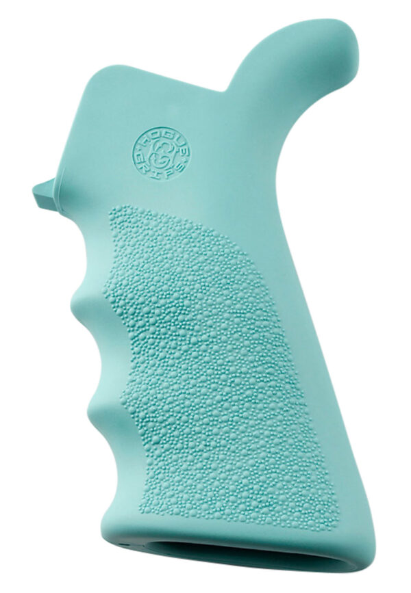102637 Hogue OverMolded Beavertail Grip — Aqua Blue, AR-15