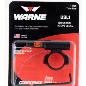 Warne USL1 Universal Scope Level  1″ Tube Diameter Universal Aluminum Black