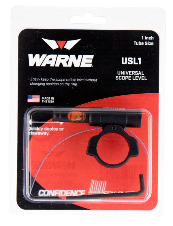 103053 Warne USL1 Universal Scope Level 1″ Tube Diameter Universal Aluminum Black