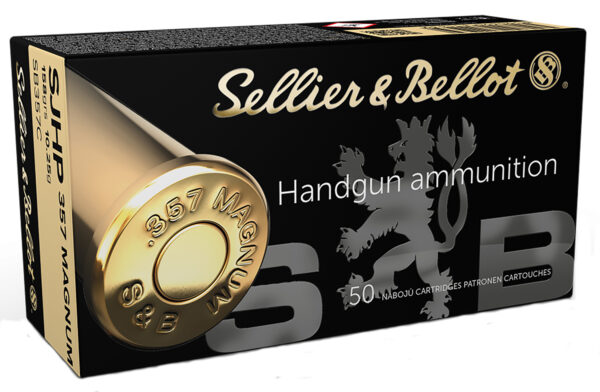 Pistol and revolver cartridges Sellier & Bellot SB357C 357 Mag 158gr SJHP – 50rd