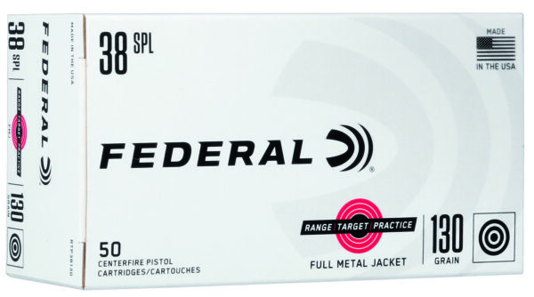 Federal RTP38130 .38 Special 130 gr FMJ — 50 Rnds/Box