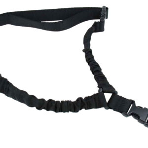 TacFire SL002B One Point Sling Black Nylon 30″-40″ OAL Adjustable Double Bungee Rifle