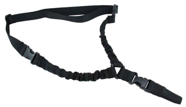 104797 TacFire SL002B One Point Sling Black Nylon 30″-40″ OAL Adjustable Double Bungee Rifle