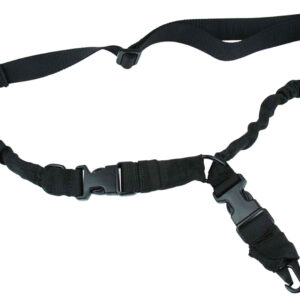 TacFire SL003B 2 To 1 Point Sling Black Nylon 30″-40″ OAL Adjustable Double Bungee Rifle