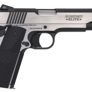 Colt Mfg O1070CE 1911 Combat Elite Government 45 ACP 5″ 8+1 Overall Two-Tone Elite Finish Stainless Steel Frame & Slide with Half Checkered & Scalloped Black G10 Grip & Night Sights