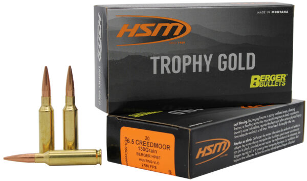 HSM Trophy Gold 6.5 Creedmoor 130 gr Berger VLD Match – 20/Box