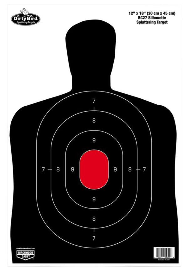 Birchwood Casey Dirty Bird BC-27 Silhouette Target 12×18 100-Pack