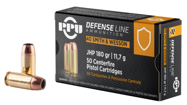 PPU PPD40 Defense .40 S&W 180 gr JHP 50rd