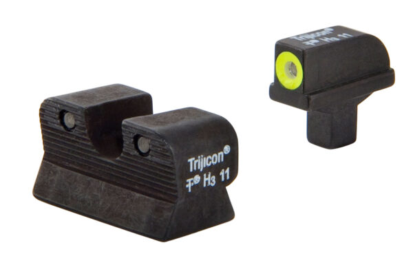 106868 Trijicon 600514 HD Night Sights Green/Tritium Yellow Outline Front Sight-Green Tritium Black Outline Rear Sight Colt 1911