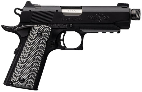 10715 Browning 1911-22 Compact Suppressor-Ready 22 LR 4.25in