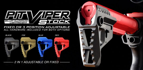108455-1 Strike Industries Pit Viper Stock — AR-Platform Blue