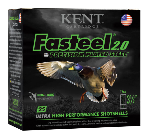 108997-2 Kent Fasteel 2.0 12GA 3.5in 1-3/8oz Size 2 Steel 25rd