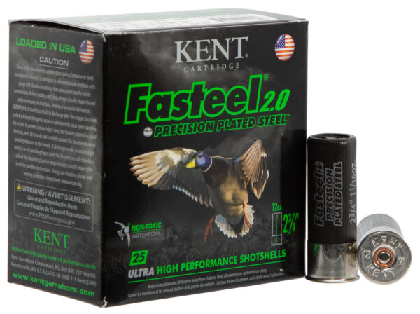 109024 Kent Fasteel 2.0 12 Gauge 2.75in 25rd Steel Shotshells