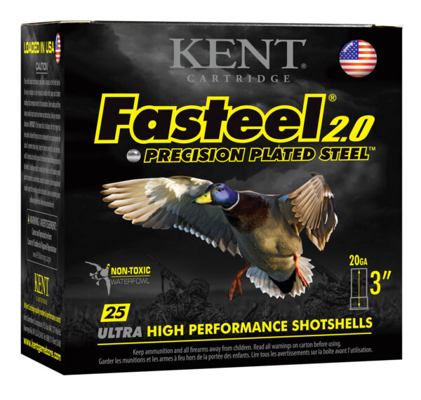Kent Cartridge K203FS242 Fasteel 2.0  20 Gauge 3″ 7/8 oz 2 Shot 25 Per Box/ 10 Case