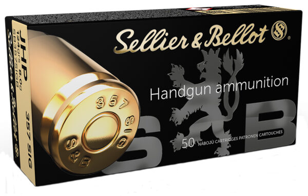 Pistol and revolver cartridges Sellier & Bellot SB357SIGB Handgun 357Sig 124gr Jacketed Hollow Point 50 Per Box/20 Case