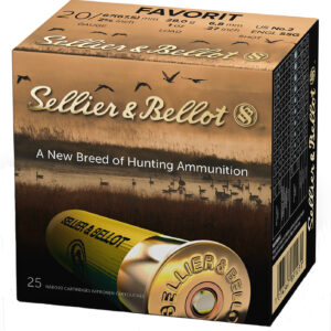 Sellier & Bellot SB20BSA Hunting  20Gauge 2.63″ 12Pellets 1oz 2Shot 25 Box/10 Case