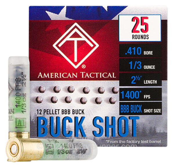 ATI .410 BBB Buckshot 2.5 inch 25rd 1/3 oz