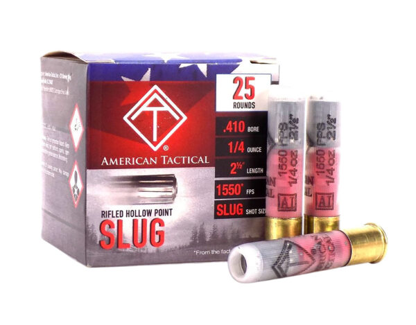 American Tactical / ATI .410 Bore 2.5″ Rifled Slug – 25rd Box