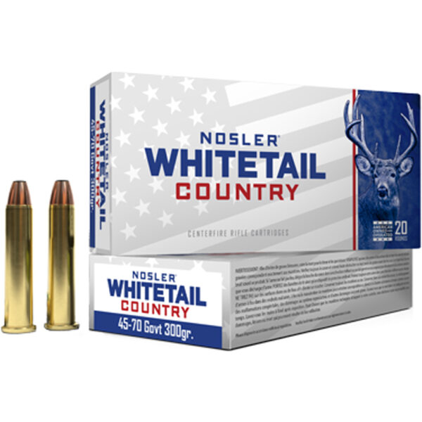 1102611_1 Nosler Whitetail Country Rifle Ammo 45-70 Govt 300 gr. SW 20 rd.