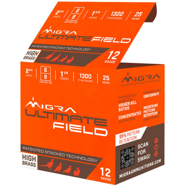 1102614_1 Migra Staxd Ultimate Field Shotgun Ammo 12 ga. 2 3/4 in. 1 3/8 oz. 6-8 Shot 25 rd.