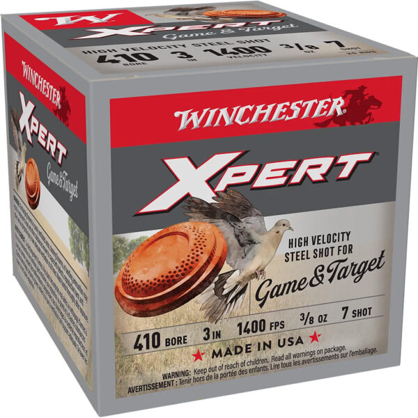 1102728_1 Winchester Xpert Steel Game & Target Load 410 ga. 3 in. 3/8 oz. 7 Shot Steel 25 rd.