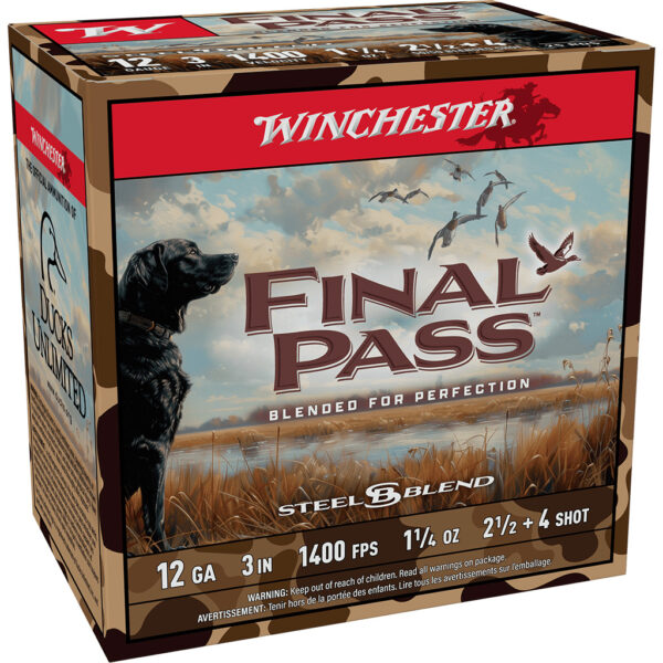 1102901_1 Winchester Final Pass Shotgun Ammo 12 ga. 3 in. 1 1/4 oz. 2.5 & 4 Blend 25 rd.