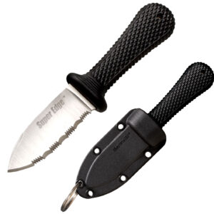 Cold Steel 42SS Super Edge  2″ Fixed Part Serrated Japanese AUS-8A SS Blade/ Black Kray-Ex Handle Includes Sheath