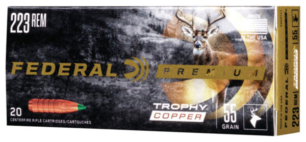 110425 Federal Trophy Copper .223 Rem 55gr – 20 Rounds