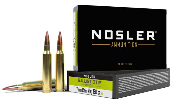 110668 Nosler Ballistic Tip 7mm Rem Mag 150 gr BTSP – 20 Rounds