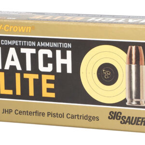 Sig Sauer Match Elite 9mm 147gr V-Crown JHP, 50rd Box