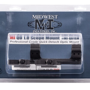 Midwest Industries MIQD1SM 1″ QD Scope Mount/Ring Combo Black Hardcoat Anodized