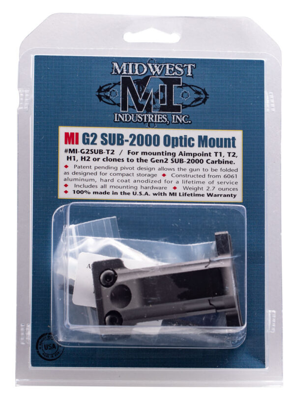 110737 Midwest T1/T2 Optic Mount for Gen2 SUB 2000 4.0 in