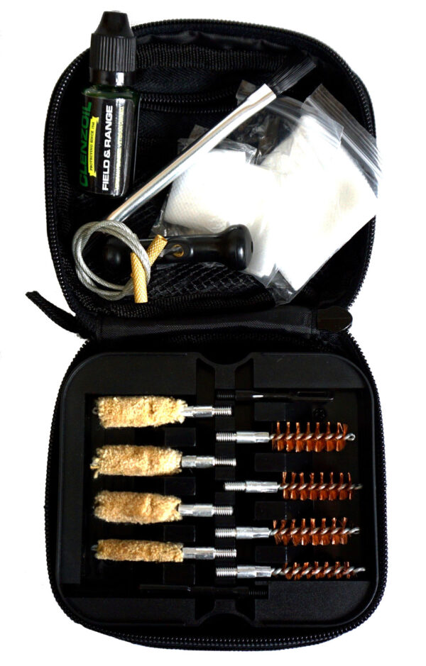 111449 Clenzoil 2328 Field & Range Pistol Cleaning Kit, Multi-Caliber, 17-Pc