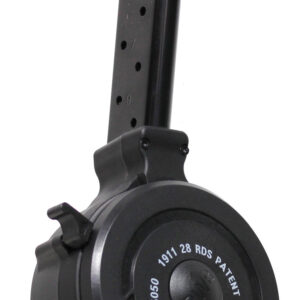 Iver Johnson 1911 28rd Drum Mag – .45 ACP, Black