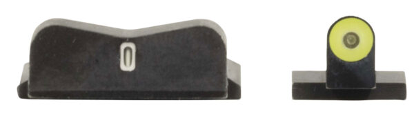 112250 XS Sights SW0030S5Y DXT2 Big Dot Night Sights- Smith and Wesson Black | Green Tritium Yellow Outline Front Sight Green Tritium White Outline Bar Rear Sight