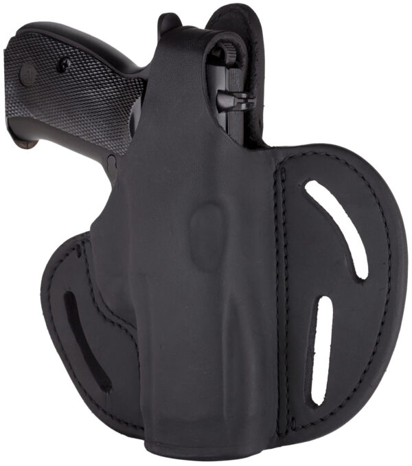 112393 1791 Gunleather BHX5SSBLR BHX OWB 05S Stealth Black Leather Belt Slide Fits Sig P320 Carry/Springfield XD-M Compact